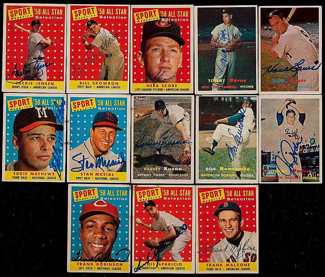 Vintage Autographed Baseball Cards